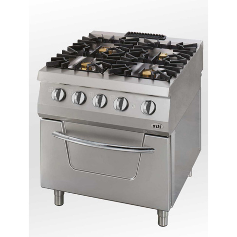 4-burner gas hob with gas oven