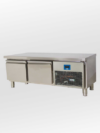 Under-counter refrigerator, stainless steel, 2 doors, 170 liters